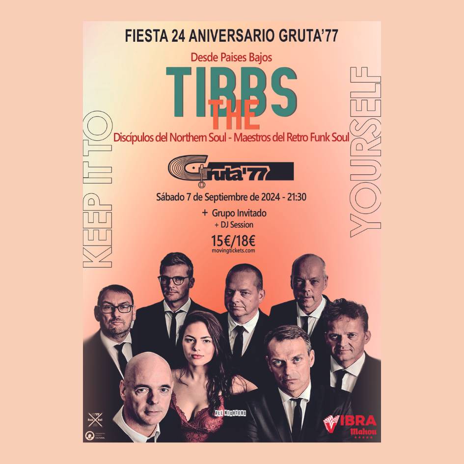 Fiesta 24 aniversario Gruta 77. The Tibbs + Corcs Drum y Organ + DJS: Pleasure Gruta Town
