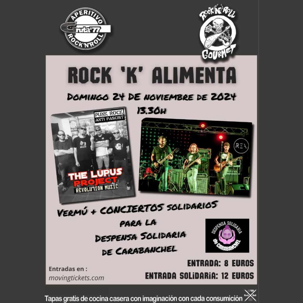 Aperitivo Rock K’ Alimenta: Rea + The Lupus Project