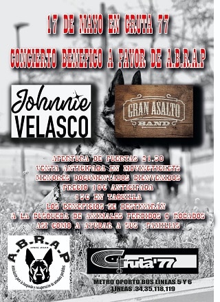 Benéfico para ABRAP: JohnnieVelasco y Gran Asalto Band